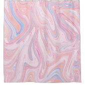 Eleganter, farbenfroher pastellrosa, orangefarbene duschvorhang (Vorderseite)