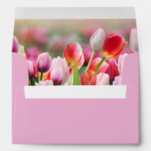 Eleganter farbenfroher Tulip Florals Envelope