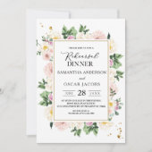 Eleganter farbenfroher Wasserfarben Schönheit Blum Einladung (Vorderseite)