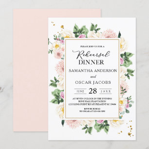 Eleganter farbenfroher Wasserfarben Schönheit Blum Einladung