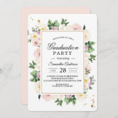 Eleganter farbenfroher Wasserfarben Schönheit Blum Einladung (Vorne/Hinten)