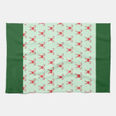 Eleganter farbenfroher Winter Frohe Weihnachten Geschirrtuch (Horizontal)