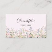 Eleganter Farbiger Blumengarten Floral QR-Code Visitenkarte (Vorderseite)
