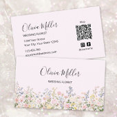 Eleganter Farbiger Blumengarten Floral QR-Code Visitenkarte