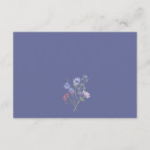 Eleganter farbiger Frühling Wildblume Hochzeit RSV Begleitkarte (Rückseite)