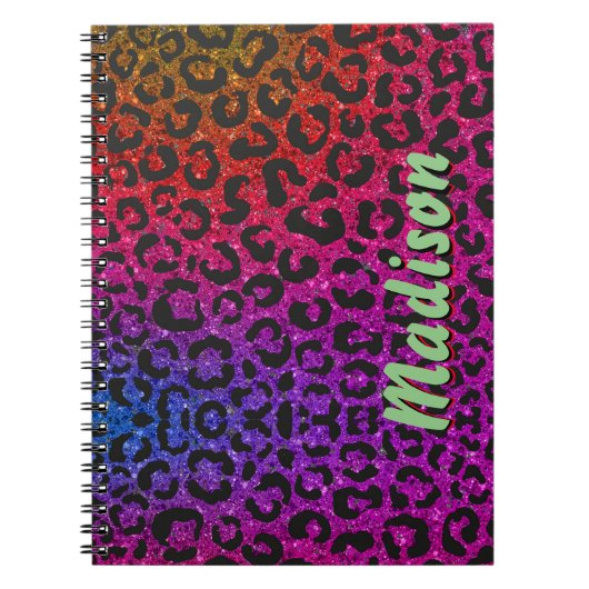 Eleganter farbiger Glitzer Notizblock (Vorderseite)