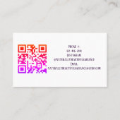 Eleganter farbiger Watercolor Östhetiker & QR Visitenkarte (Rückseite)