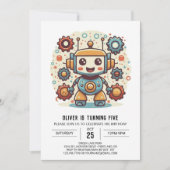 Eleganter Farbroter zum Geburtstag Einladung (Vorderseite)