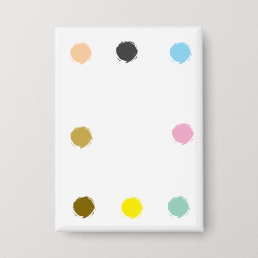 Eleganter Farbton Polka Dot Pattern Button (Vorderseite)
