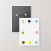 Eleganter Farbton Polka Dot Pattern Button (Vorderseite/Rückseite)