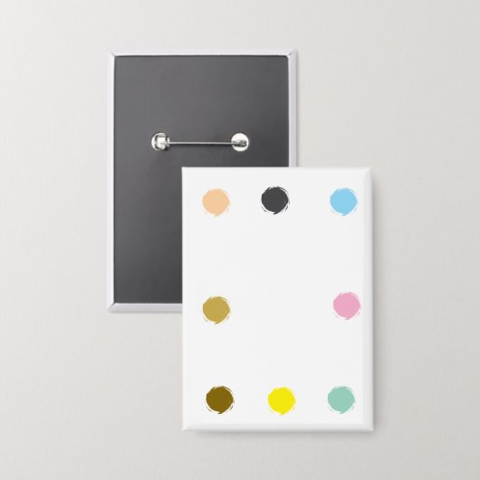 Eleganter Farbton Polka Dot Pattern Button (Vorderseite/Rückseite)