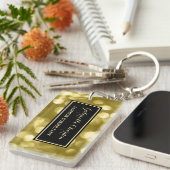 Eleganter Fashion Consultant Glamour Gold Bokeh Schlüsselanhänger (Vorderseite rechts)