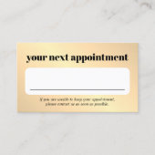 Eleganter Faux-Goldener Fetter Schönheitssalon  Terminkarte (Vorderseite)
