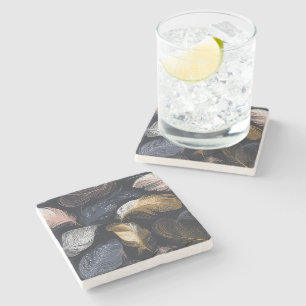 Eleganter Feather Bohemisch Stone Untersetzer
