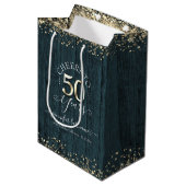 Eleganter Feiertag bis 50 Jahre Mittlere Geschenktüte (Vorderseite Schrägansicht)