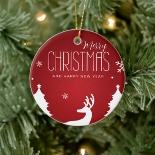 Eleganter Feiertags-Schmuck Keramik Ornament