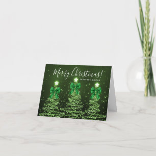 Eleganter Feiertagsgrüner Weihnachtsbaum Gruß Feiertagskarte