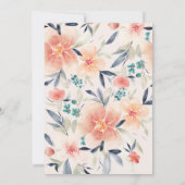 Eleganter feiner Blumenfall boho earth süß 16 Einladung (Rückseite)