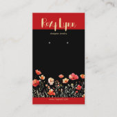 Eleganter, feiner, heller Blütenohrhalter Visitenkarte (Vorderseite)