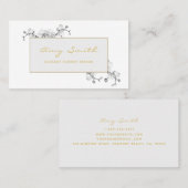 Eleganter, femininer, blumenweißer Traum Visitenkarte (Vorne/Hinten)