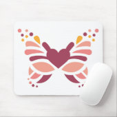 Eleganter femininer Boho-Pastell-Schmetterling Mousepad (Mit Mouse)
