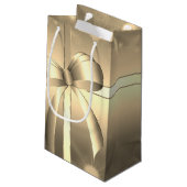 Eleganter festlicher Goldbug Kleine Geschenktüte (Rückseite Schrägansicht)