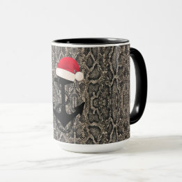 eleganter festlicher Schlangenhautdruck mit ANCHOR Tasse