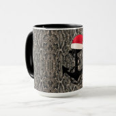 eleganter festlicher Schlangenhautdruck mit ANCHOR Tasse (Vorderseite Links)