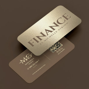 Eleganter Finanzberater Braun Faux Gold Visitenkarte