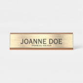 Eleganter Finanzberater, Metallic Desk Name Plate Schreibtischnamensplakette (Vorderseite )