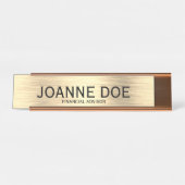 Eleganter Finanzberater, Metallic Desk Name Plate Schreibtischnamensplakette (Vorderseite )