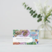 Eleganter Finanzexperte mit weißem Euro-Geld Visitenkarte (Stehend Vorderseite)