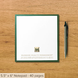 Eleganter finanzieller Notepad Notizblock