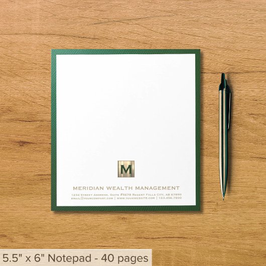 Eleganter finanzieller Notepad Notizblock