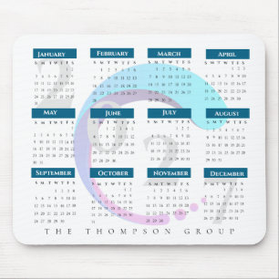 Eleganter Firmenkalender 2027 Firmenlogo Mousepad
