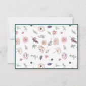 Eleganter Flachbildschirm Moderner botanischer Grü RSVP Karte (Rückseite)