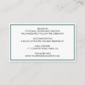 Eleganter flacher Botanischer Moderner Grüner Twig Begleitkarte (Rückseite)