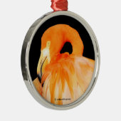 Eleganter Flamingo in der Sommersonne Ornament Aus Metall (Rechts)