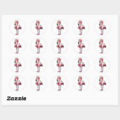 Eleganter Flamingo Sticker - Graceful Tropical Bir (Blatt)