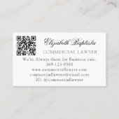 Eleganter flämischer QR-Code Visitenkarte (Rückseite)