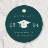 Eleganter Flaschen Grüner Minimal Einfacher Abschl Geschenkanhänger (Vorderseite)