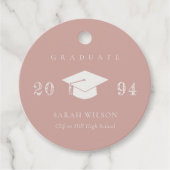 Eleganter Flaschen Grüner Minimal Einfacher Abschl Geschenkanhänger (Vorderseite)