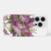 Eleganter Flieder-Blumenstrauß-Vase iPhone Hülle (Rückseite (Horizontal))