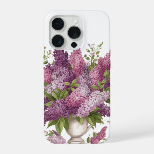 Eleganter Flieder-Blumenstrauß-Vase iPhone 15 Pro Hülle