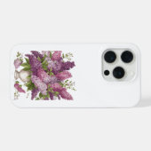 Eleganter Flieder-Blumenstrauß-Vase iPhone Hülle (Rückseite (Horizontal))