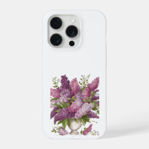 Eleganter Flieder-Blumenstrauß-Vase iPhone  15 Pro Hülle