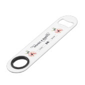 Eleganter Flora Wedding Bottle Opener Speed Flaschenöffner (Vorderseite Schrägansicht)