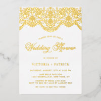 Eleganter Floral Brocade Lace Polterabend
