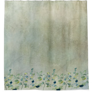 Eleganter Floral Eukalyptus Duschvorhang