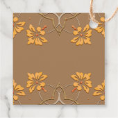 Eleganter Floral Fall Frame Happy Thanksgiving Geschenkanhänger (Rückseite)